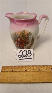 3.5” x 3” Tall Father Christmas Cream Pitcher.