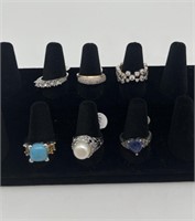 6 Rings - Size 9 - Assorted Markings - 925,