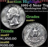 ***Auction Highlight*** 1991-d Washington Quarter