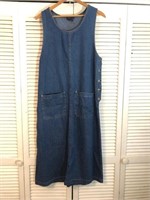 VINTAGE BOSTON CLASSICS DENIM DRESS SIZE 12