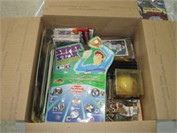 BOX OF COLLECTIBLE SPORT ITEMS