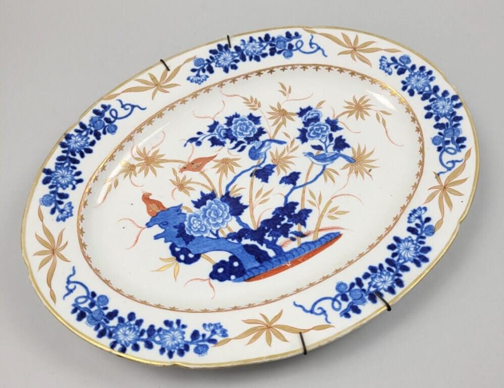 Spode Blue & White Birds & Flowers Platter.