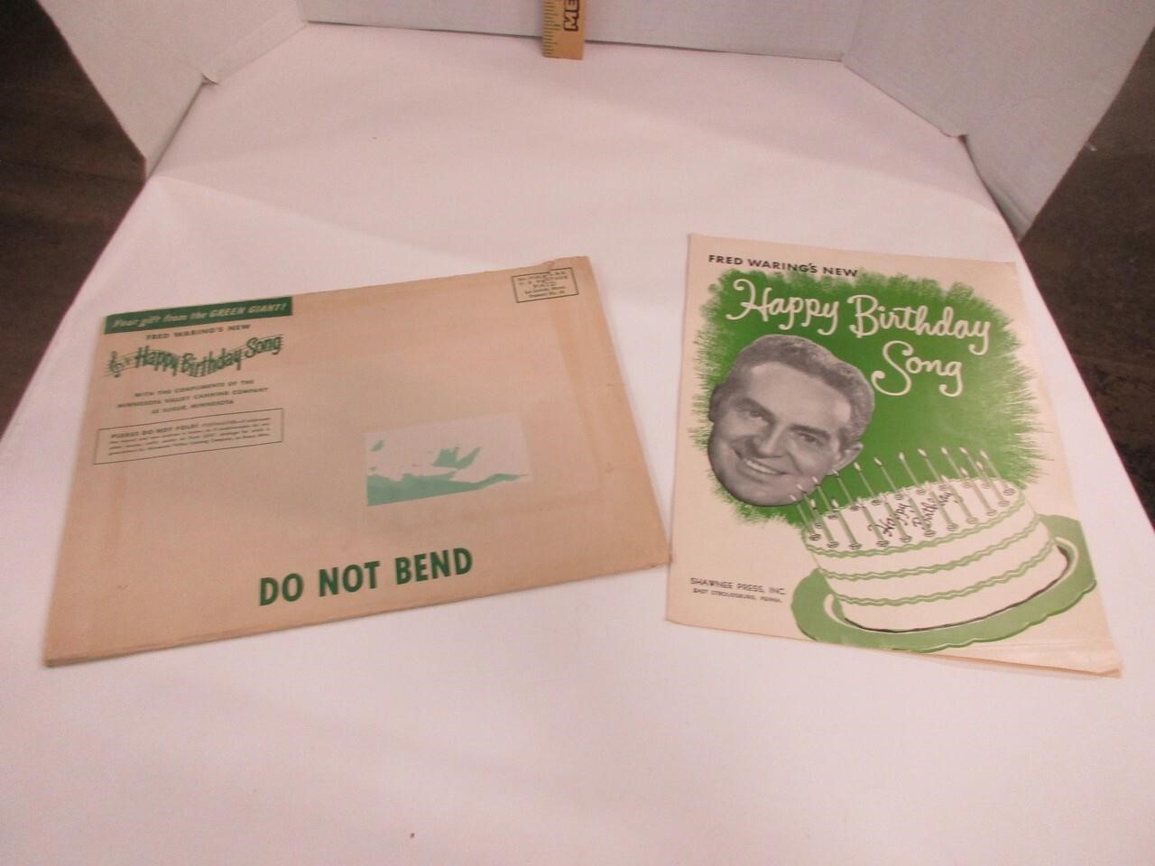 Old green giant Fred Waring's happy birthday song