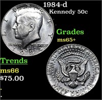 1984-d Kennedy Half Dollar 50c Grades GEM+ Unc