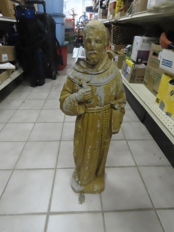 Vintage Saint Francis concrete statue.