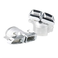 1 Pair Car Exhaust Tail Tip Muffler Tips Stainless