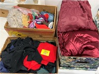 3 BOXES OF FABRIC / SOFT GOODS