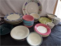 Assorted Dishes: Plates,Bowls & Cups