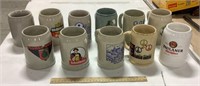 11 crock beer mugs