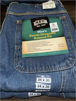 2 pair Key size 34x30 dungaree jeans