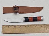 Knife with Sheath  Total Length w Handle  6"