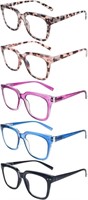 (N) 5 Pack Blue Light Blocking Reading Glasses for