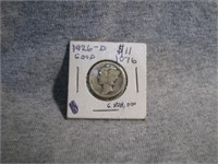 1926-D Mercury silver dime
