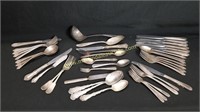 Group Of Assorted Silver Plated Flatware Lot 1