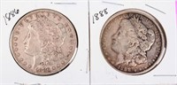 Coin 2 Morgan Silver Dollars 1886-P & 1888-P