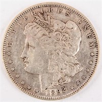 Coin 1892-P Morgan Silver Dollar Very Fine.