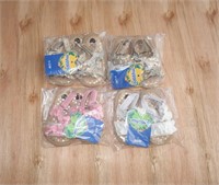 QTY 4 Pairs of Baby Shoes 0-6M and 6-12M