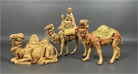 Three Vintage Fontanini Nativity Camels *Italy