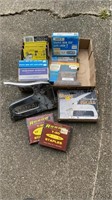 Lot of Staples & Staple Gun partial Boxes