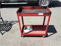 RED CRAFTSMAN TWO TIER TOOL CART