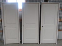 (3) Solid core RH inswing 2-panel doors with