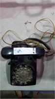ITT BLACK ROTARY DIAL DESK PHONE