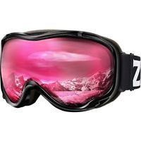 Zionor Ski Goggles B2, Black/Clear Rose
