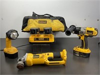 Dewalt 18v Cordless Tools, Batteries,Charger & Bag