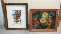 SIGNED SULLIVAN KEY WEST PRINT & FLOWER PRINT