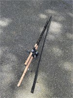 2 fishing poles 1 is a ugly stick and 1 Shimano