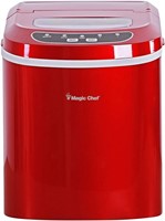 27-Lb. Portable Red Countertop Ice Maker