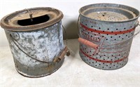 old fashioned minnow buckets