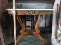 Marble top Victorian Look Entry Table - Needs