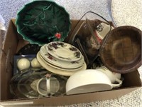 3 Boxes- Glassware, China and Linen