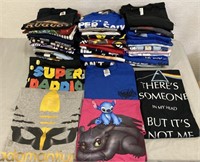 50 Various Print T-Shirts Size Large