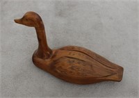 Carved Detail Wooden Duck