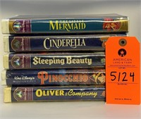 Various Walt Disney VHS Clamshell Tapes