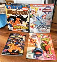 (4) Vintage Digimon/Pokemon Magazines