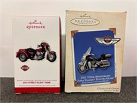 2 Hallmark Harley Davidson Ornaments