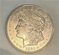Circa 1921 Morgan silver dollar