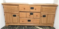 Modern White Wash Buffet with Three Drawers