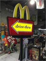 Original McDonalds drive though sign and stand