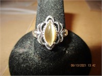 925 Ring w/Tiger Eye STone-2.3g