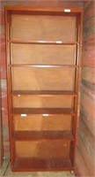 Wooden shelf with 6 shelves. Measures 82" x 36".