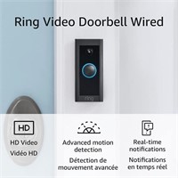 RING VIDEO CAMERA DOORBELL WIRED, TWO WAY TALK