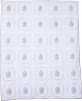 Cameo Rose, bed quilt, 111" x 90"