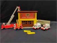 Vintage Fisher Price Little People Fire Station
