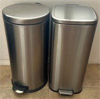 L - LOT OF 2 TOE-TOUCH WASTE CANS (K45)