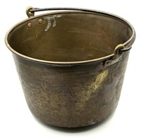 Brass Pail with Forged Iron Handle