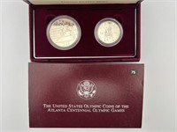 1995-P US Olympic Games Silver Proof Dollar & Half